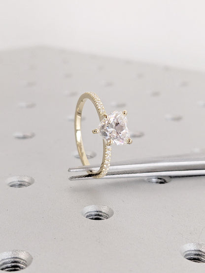 Asscher Three Stones Engagement Ring – 5.75 CT Moissanite Diamond