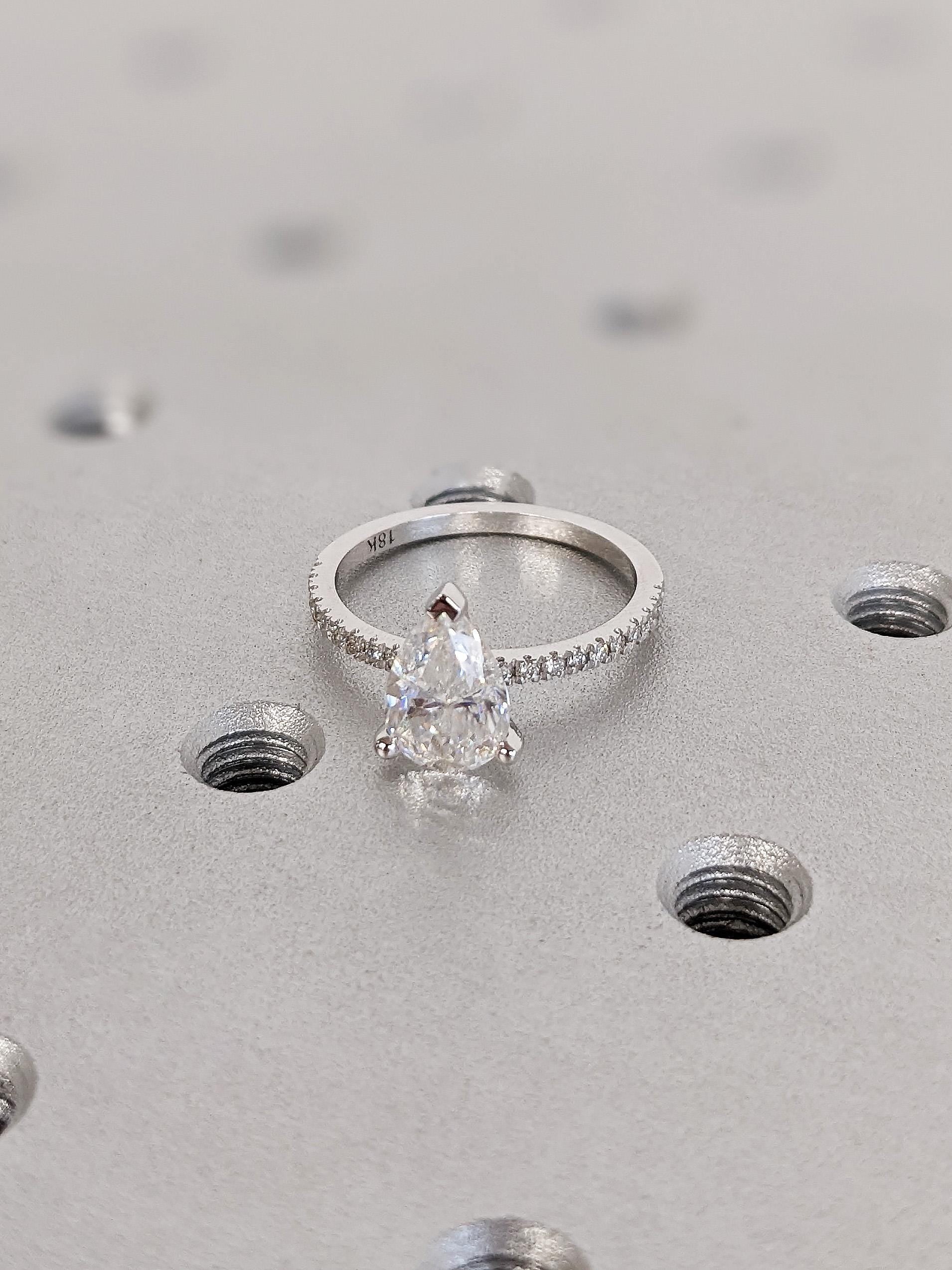 Asscher Three Stones Engagement Ring – 5.75 CT Moissanite Diamond