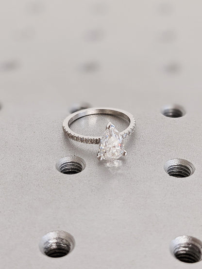 Asscher Three Stones Engagement Ring – 5.75 CT Moissanite Diamond