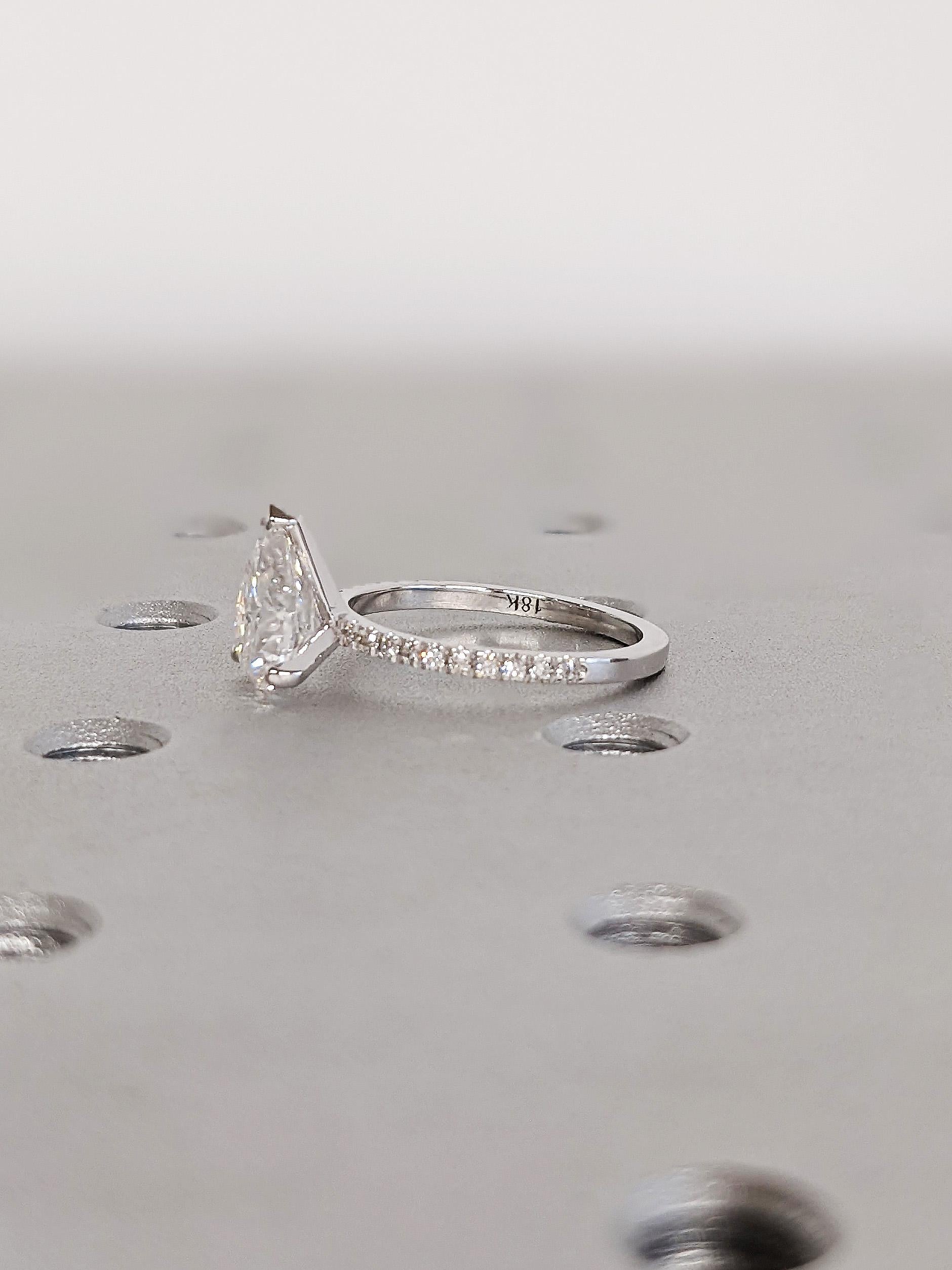 Asscher Three Stones Engagement Ring – 5.75 CT Moissanite Diamond