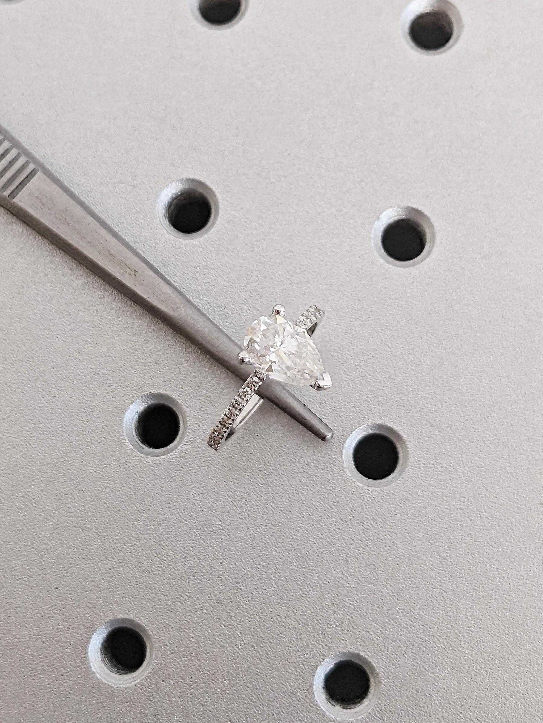 Asscher Three Stones Engagement Ring – 5.75 CT Moissanite Diamond