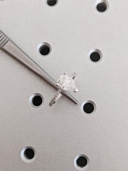 Asscher Three Stones Engagement Ring – 5.75 CT Moissanite Diamond