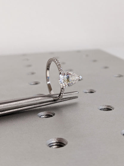 Asscher Three Stones Engagement Ring – 5.75 CT Moissanite Diamond