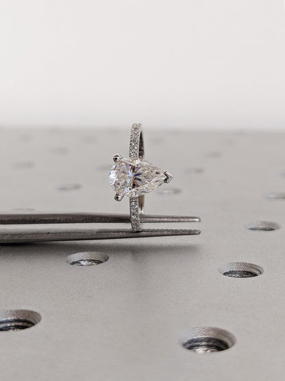Asscher Three Stones Engagement Ring – 5.75 CT Moissanite Diamond