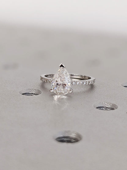 Asscher Three Stones Engagement Ring – 5.75 CT Moissanite Diamond