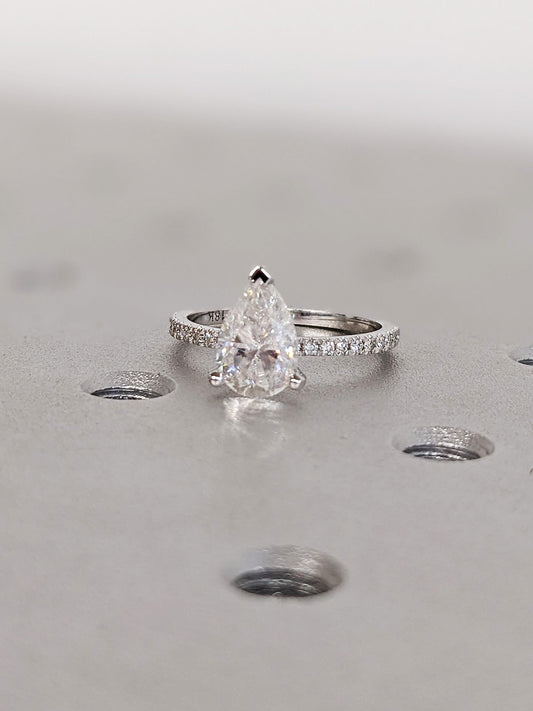 Asscher Three Stones Engagement Ring – 5.75 CT Moissanite Diamond