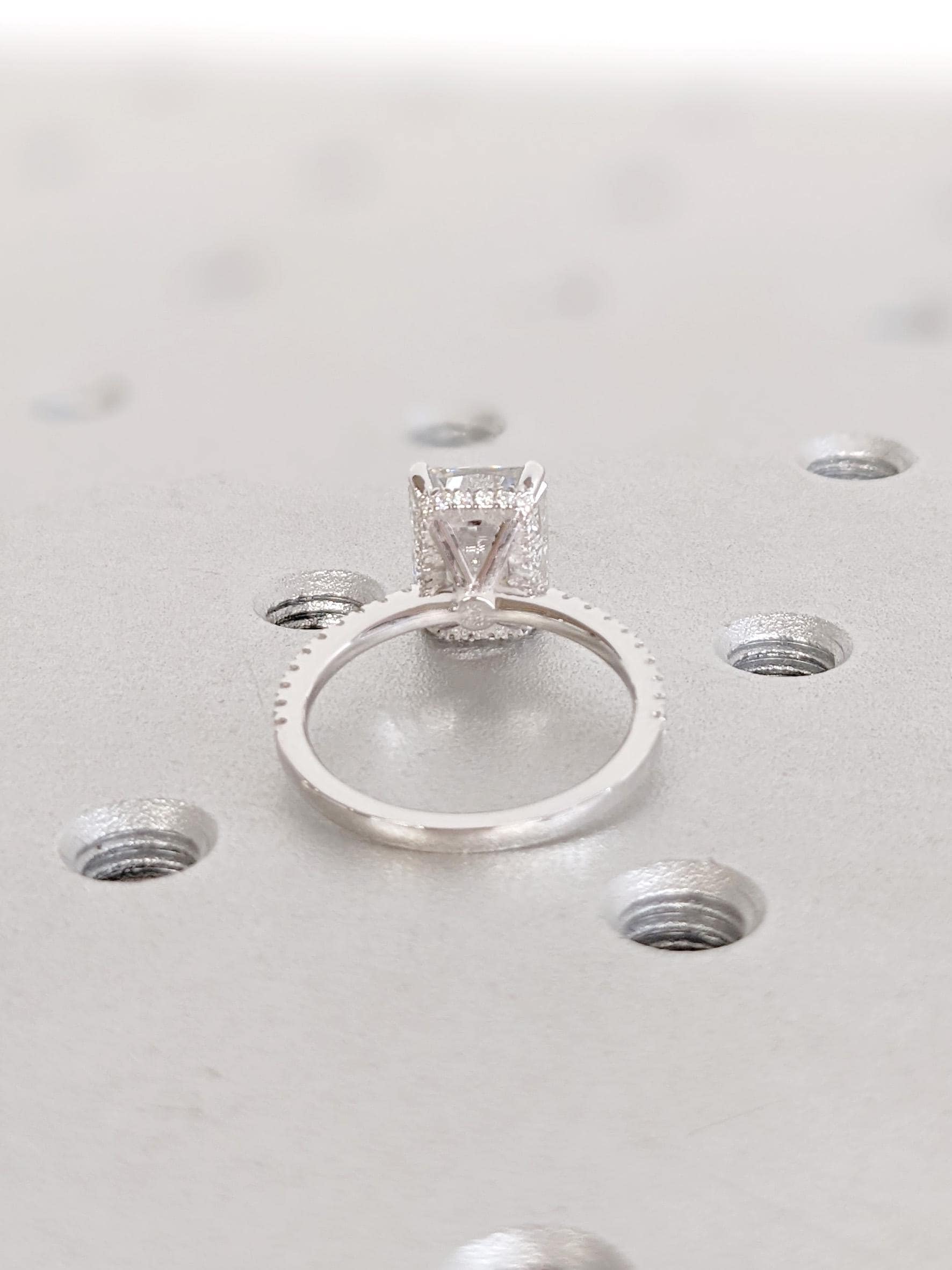 Asscher Three Stones Engagement Ring – 5.75 CT Moissanite Diamond