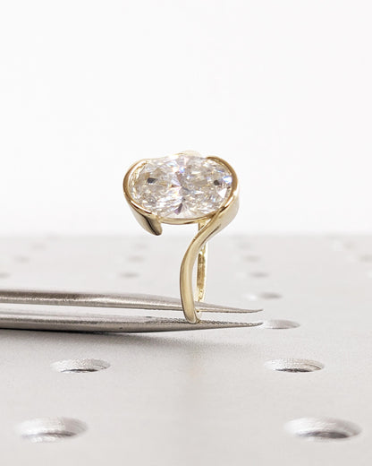 Asscher Three Stones Engagement Ring – 5.75 CT Moissanite Diamond