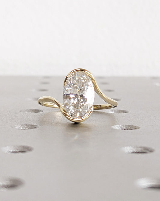 Asscher Three Stones Engagement Ring – 5.75 CT Moissanite Diamond