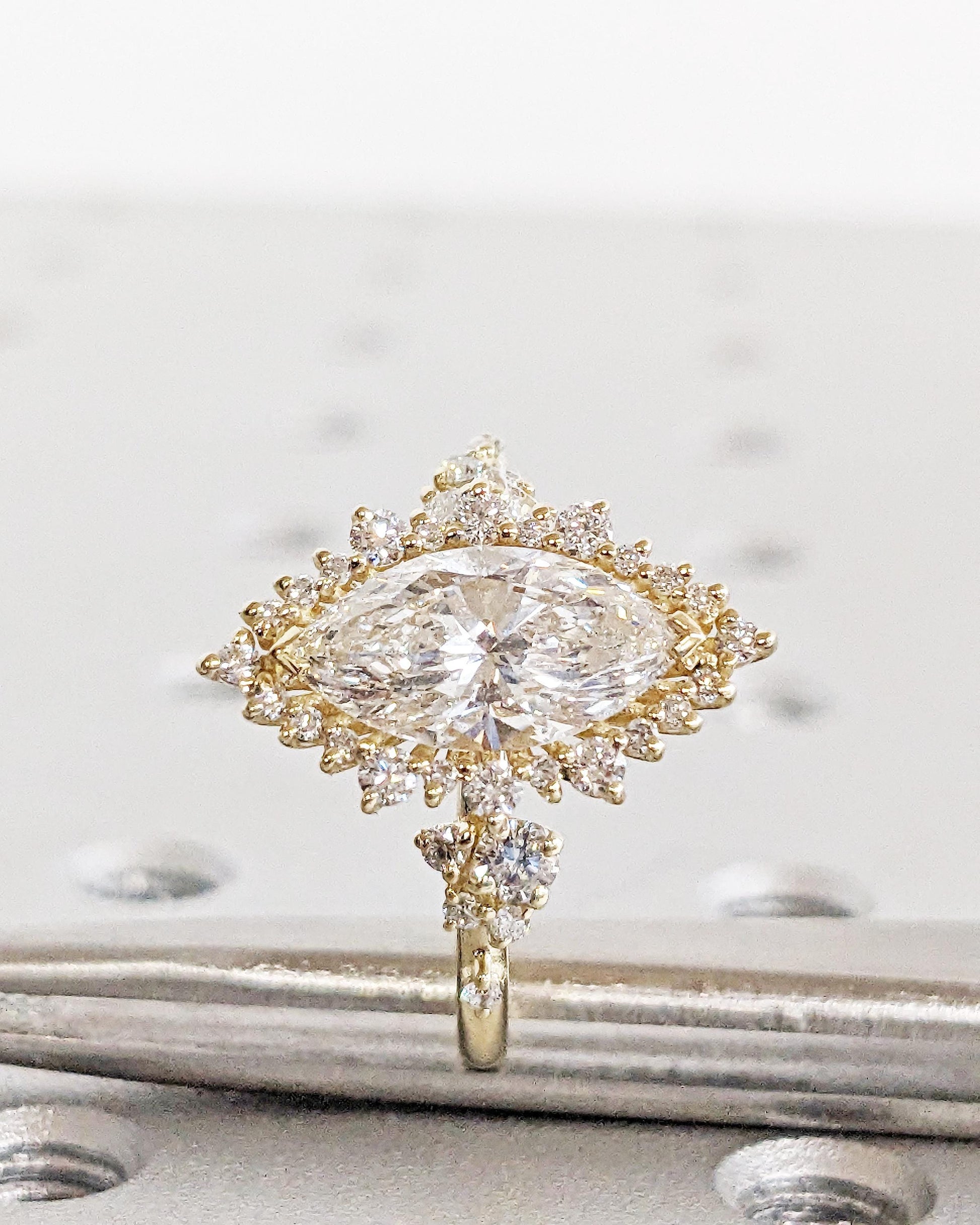 Asscher Three Stones Engagement Ring – 5.75 CT Moissanite Diamond