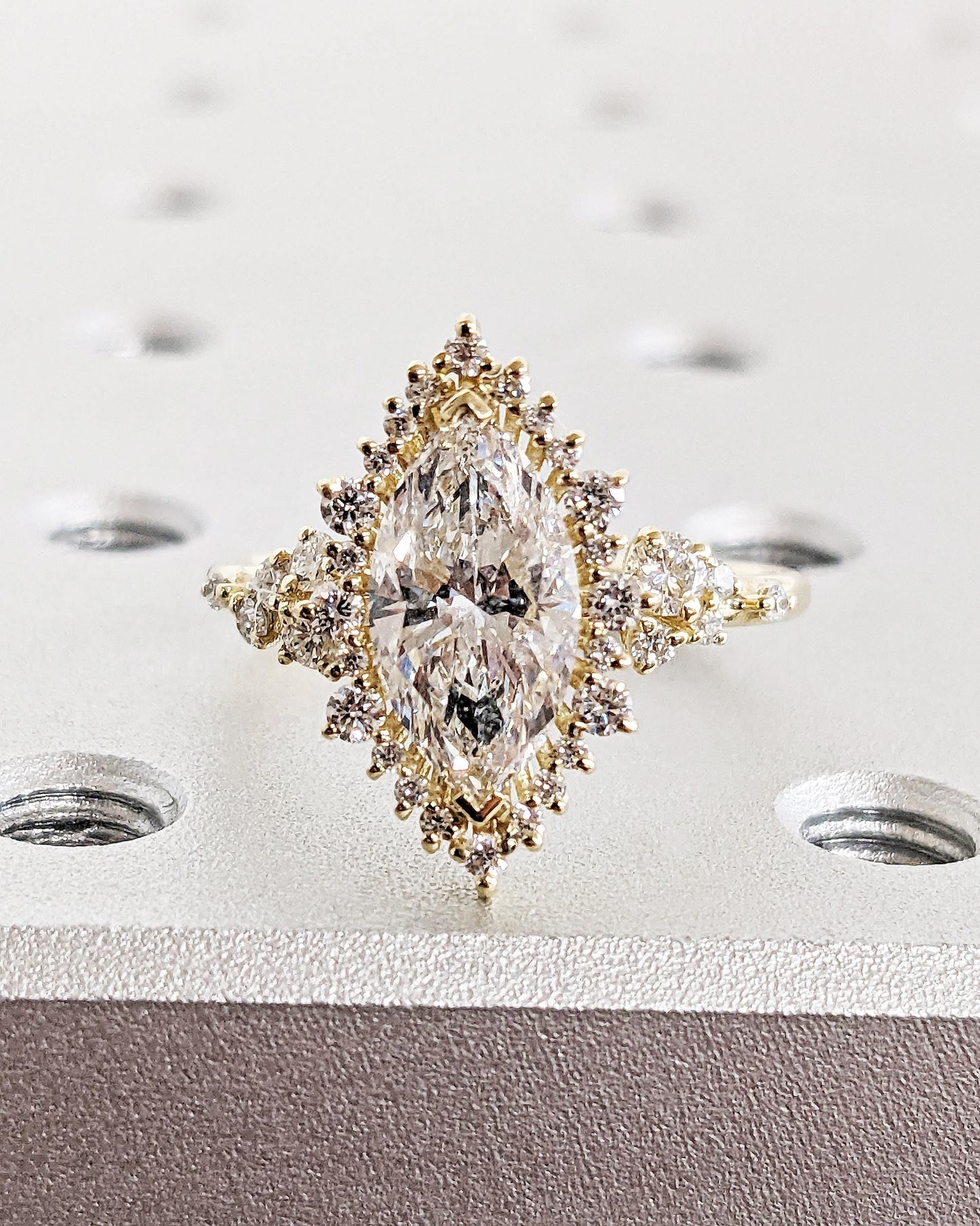Asscher Three Stones Engagement Ring – 5.75 CT Moissanite Diamond