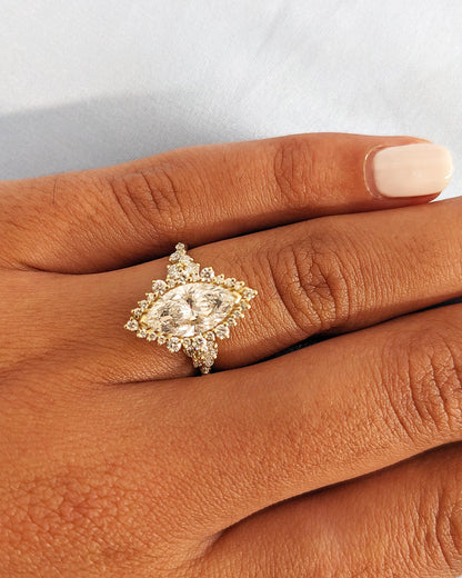 Asscher Three Stones Engagement Ring – 5.75 CT Moissanite Diamond