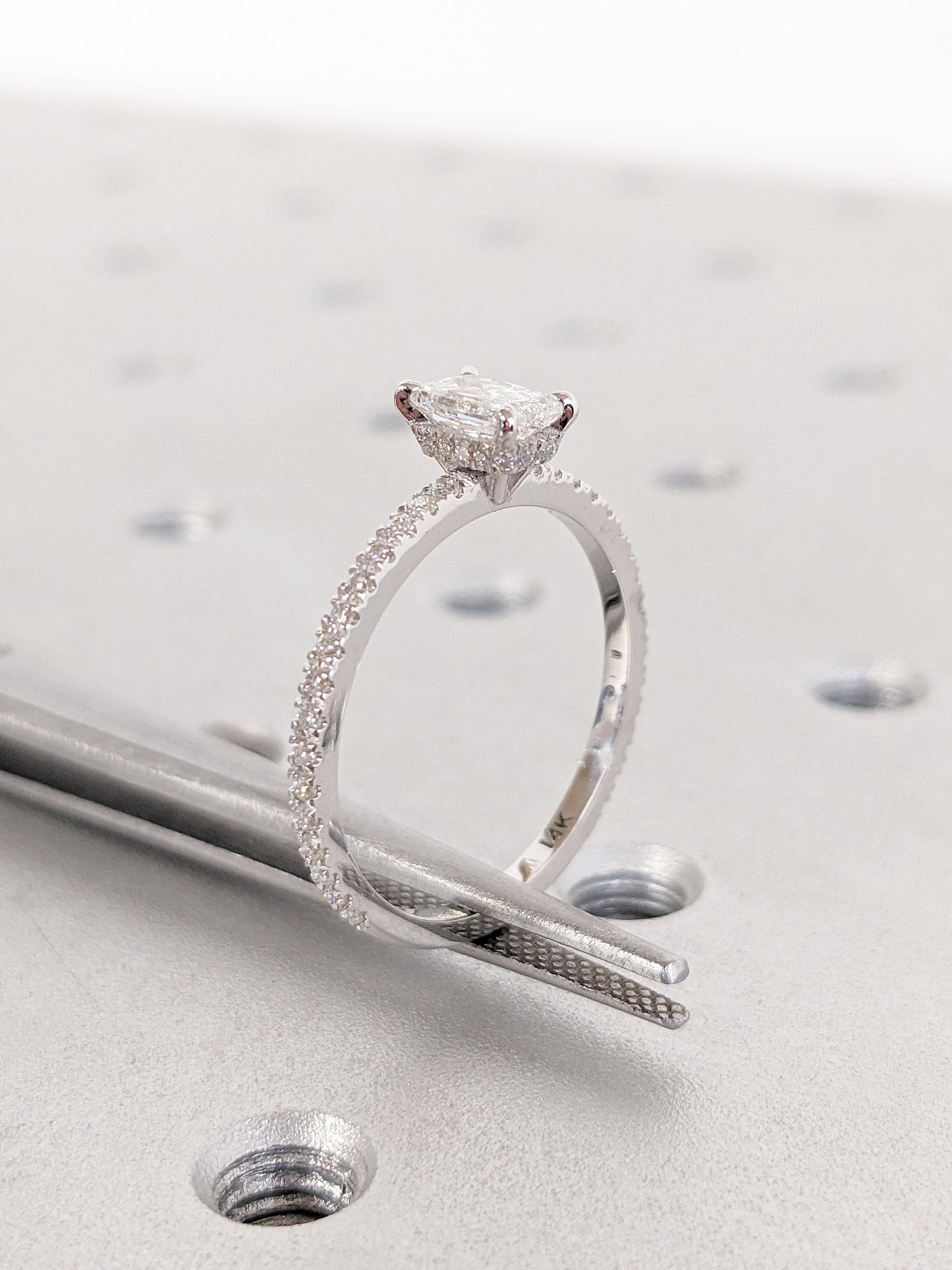 Asscher Three Stones Engagement Ring – 5.75 CT Moissanite Diamond