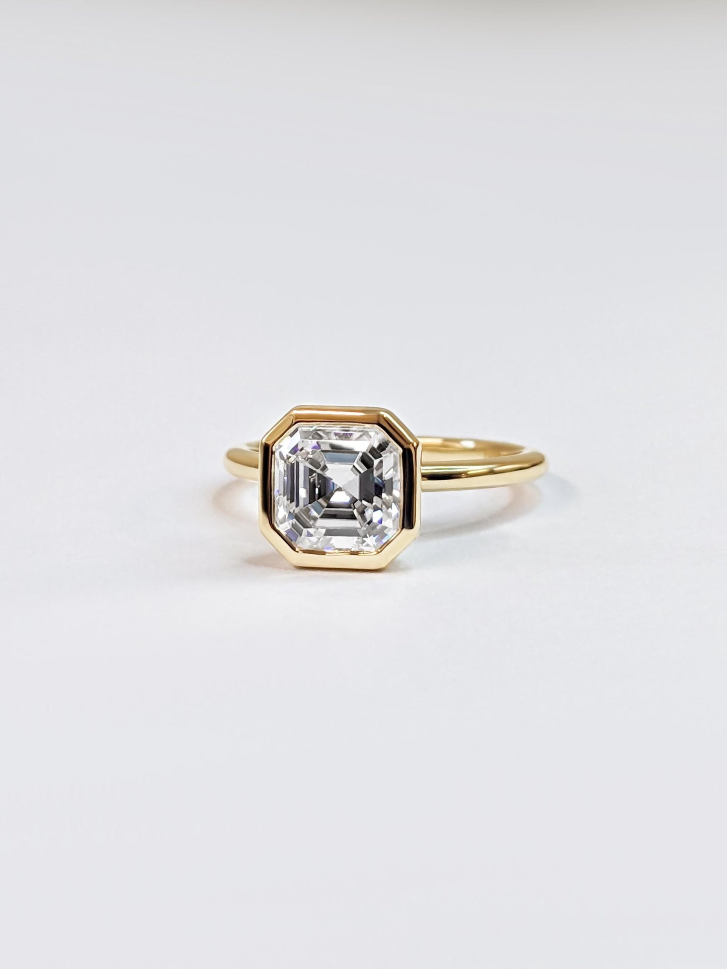 Asscher Three Stones Engagement Ring – 5.75 CT Moissanite Diamond