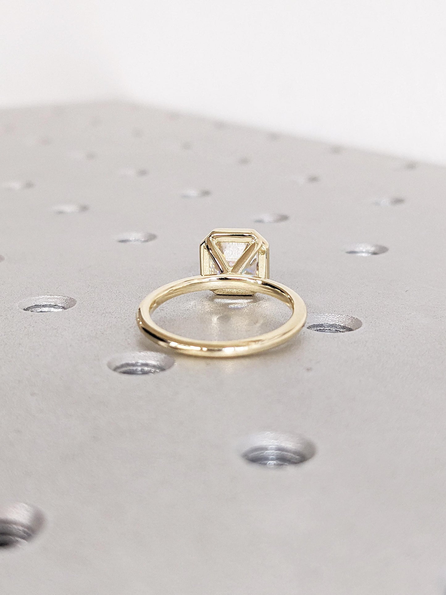 Asscher Three Stones Engagement Ring – 5.75 CT Moissanite Diamond
