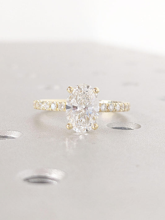Asscher Three Stones Engagement Ring – 5.75 CT Moissanite Diamond