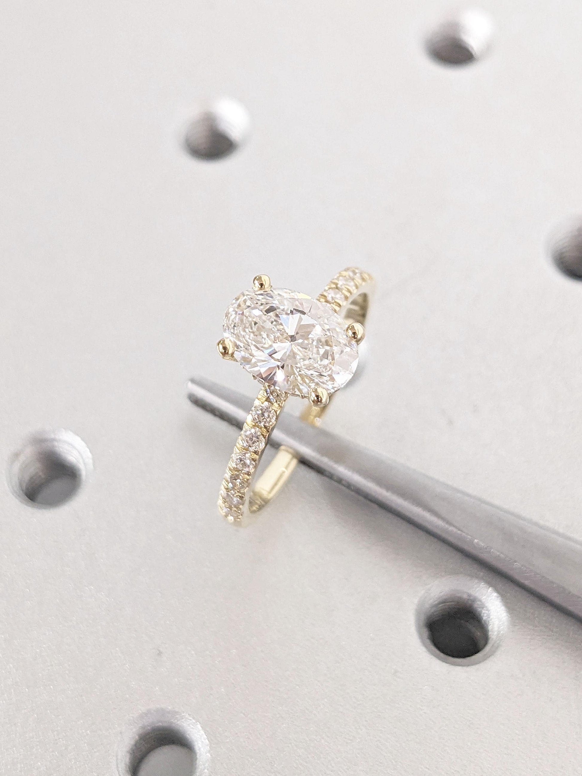 Asscher Three Stones Engagement Ring – 5.75 CT Moissanite Diamond