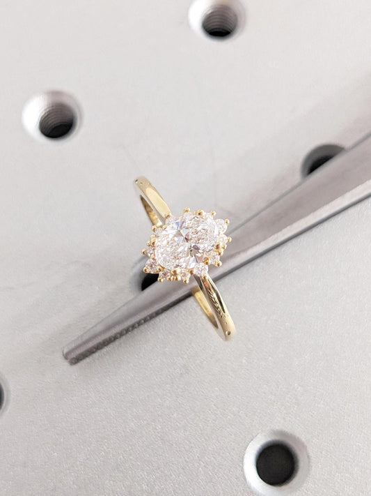 Asscher Three Stones Engagement Ring – 5.75 CT Moissanite Diamond