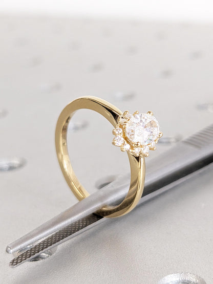 Asscher Three Stones Engagement Ring – 5.75 CT Moissanite Diamond
