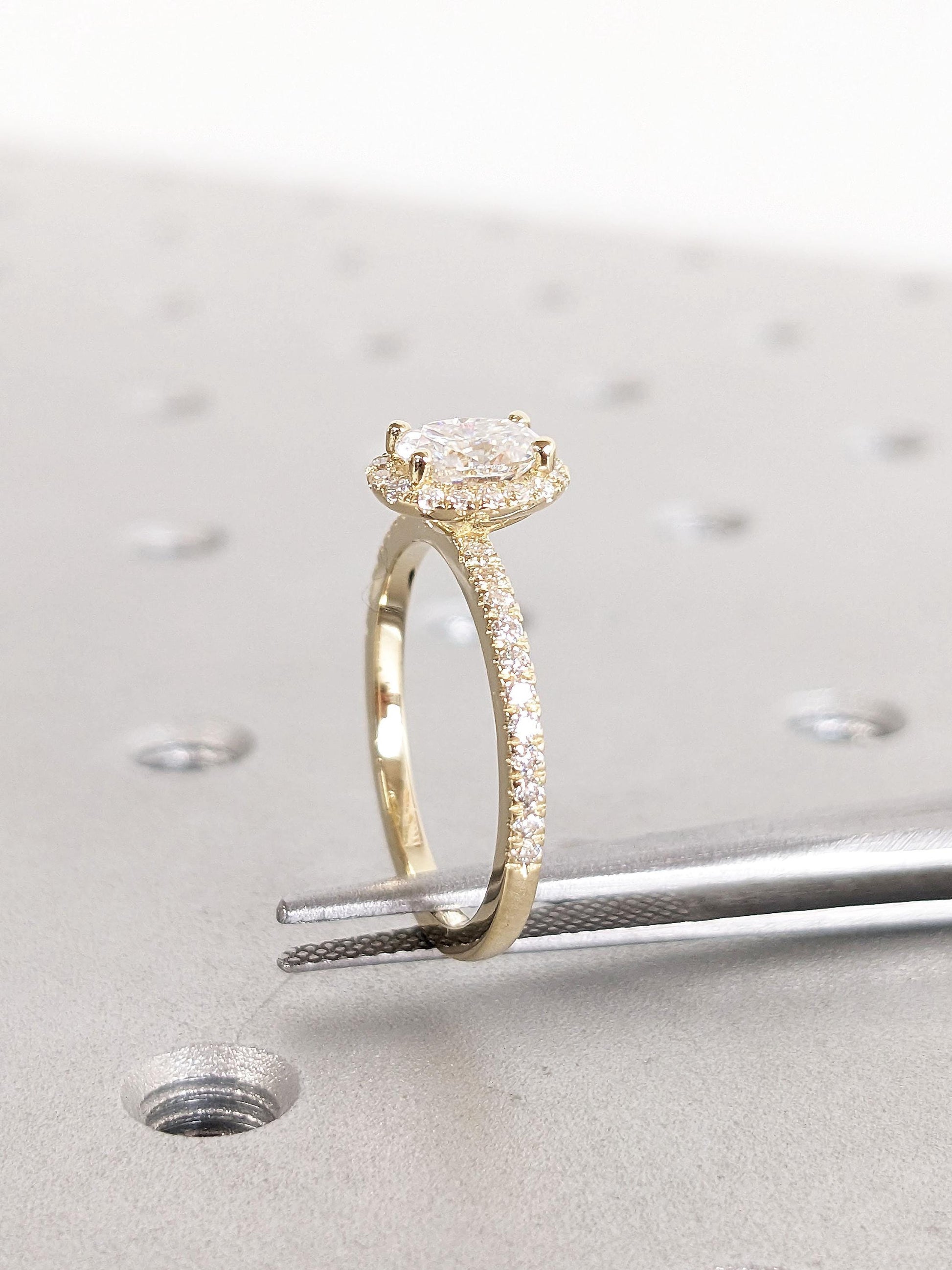 Asscher Three Stones Engagement Ring – 5.75 CT Moissanite Diamond