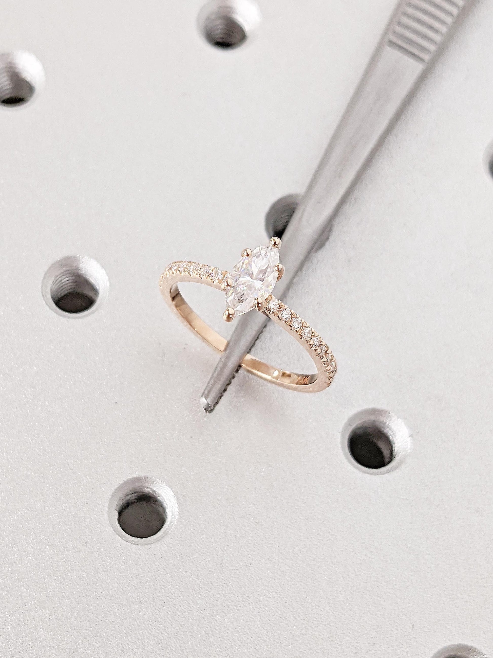 Asscher Three Stones Engagement Ring – 5.75 CT Moissanite Diamond