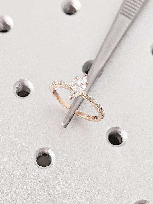Asscher Three Stones Engagement Ring – 5.75 CT Moissanite Diamond