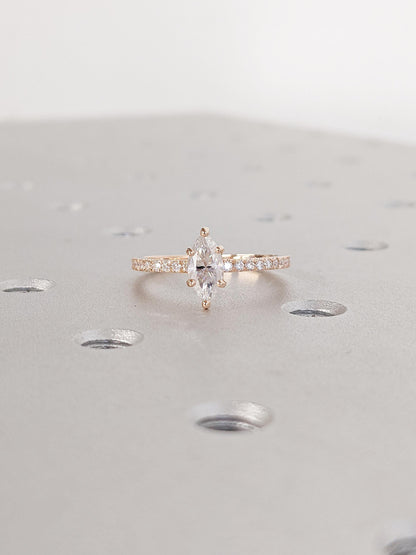 Asscher Three Stones Engagement Ring – 5.75 CT Moissanite Diamond