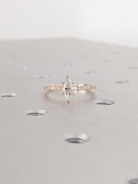 Asscher Three Stones Engagement Ring – 5.75 CT Moissanite Diamond