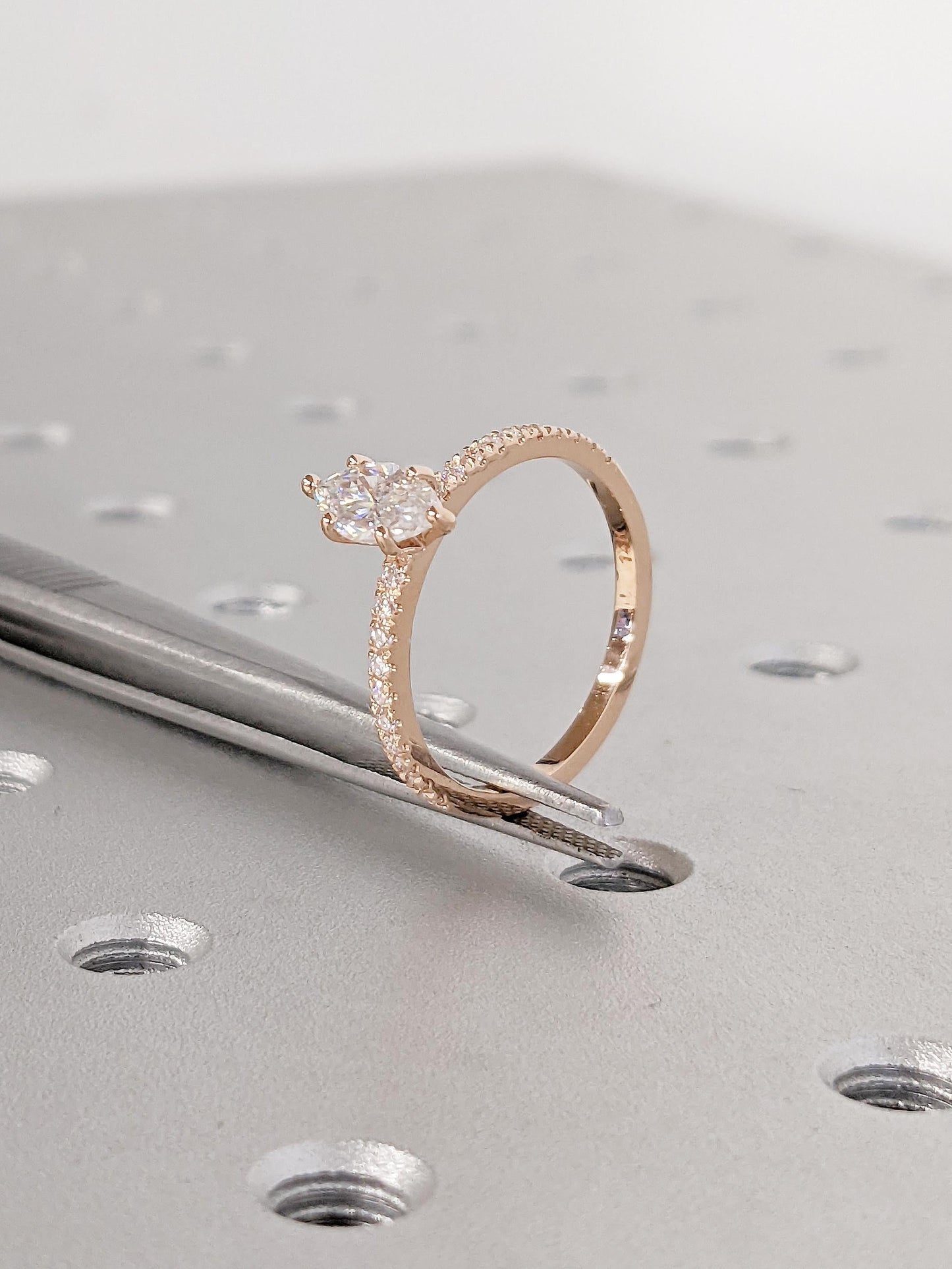 Asscher Three Stones Engagement Ring – 5.75 CT Moissanite Diamond
