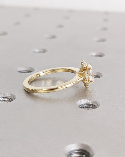 Asscher Three Stones Engagement Ring – 5.75 CT Moissanite Diamond