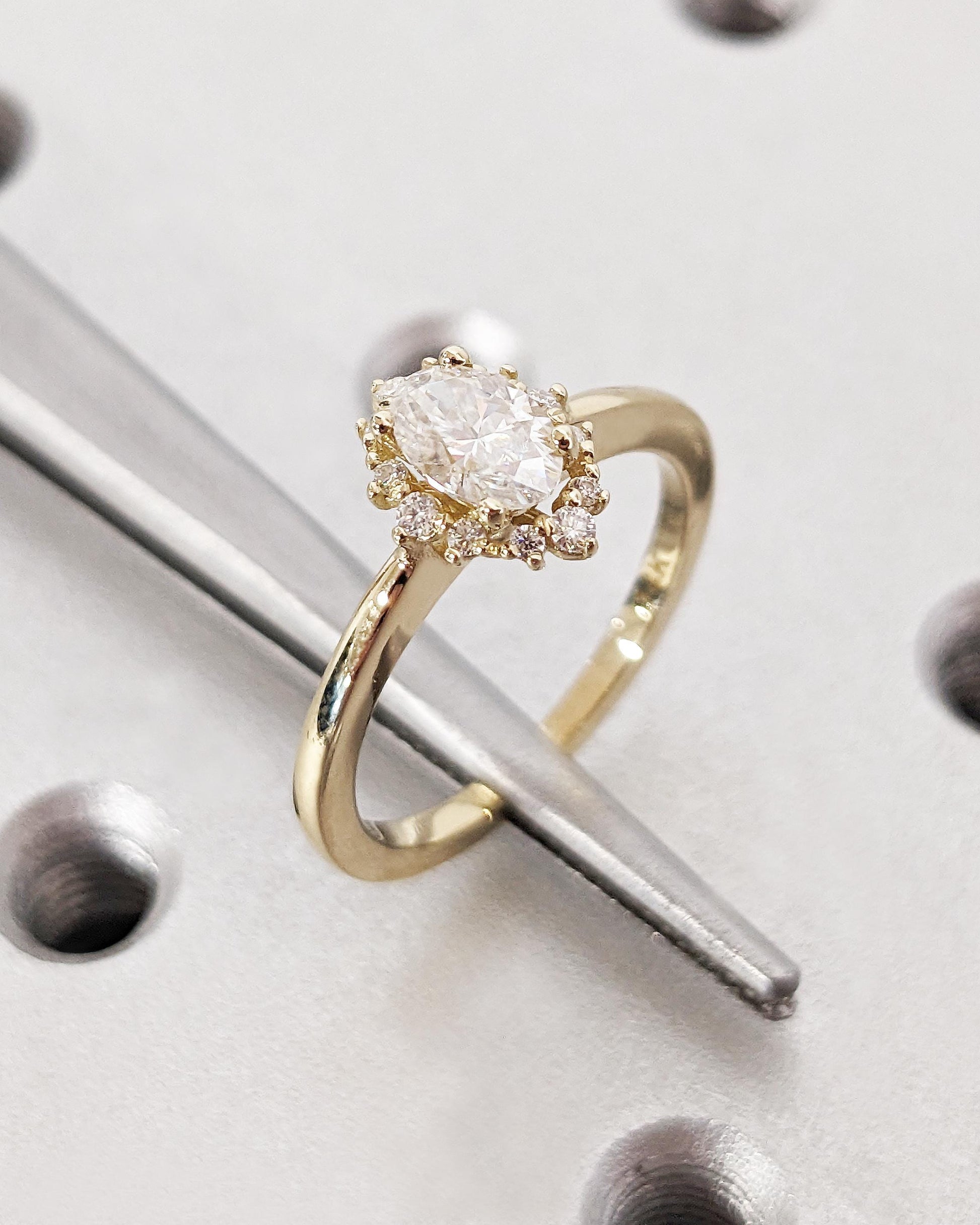Asscher Three Stones Engagement Ring – 5.75 CT Moissanite Diamond