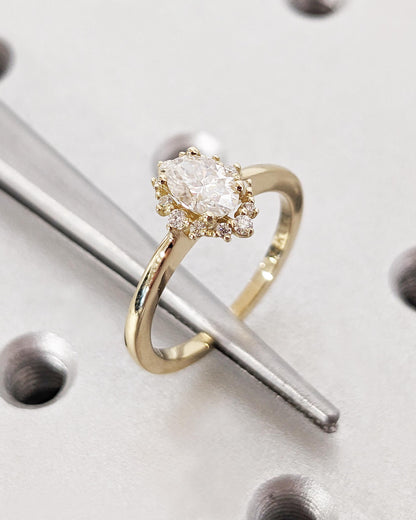 Asscher Three Stones Engagement Ring – 5.75 CT Moissanite Diamond