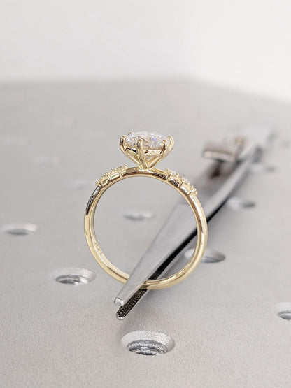 Asscher Three Stones Engagement Ring – 5.75 CT Moissanite Diamond