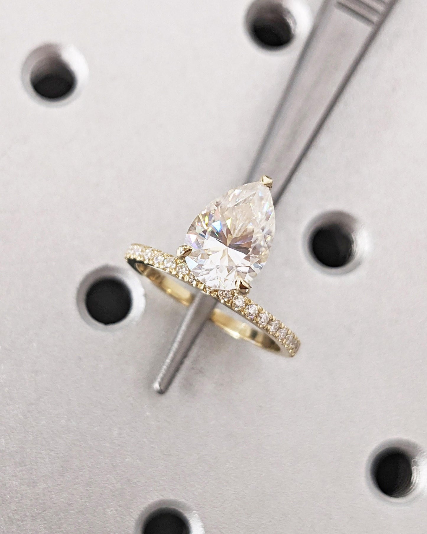 Asscher Three Stones Engagement Ring – 5.75 CT Moissanite Diamond