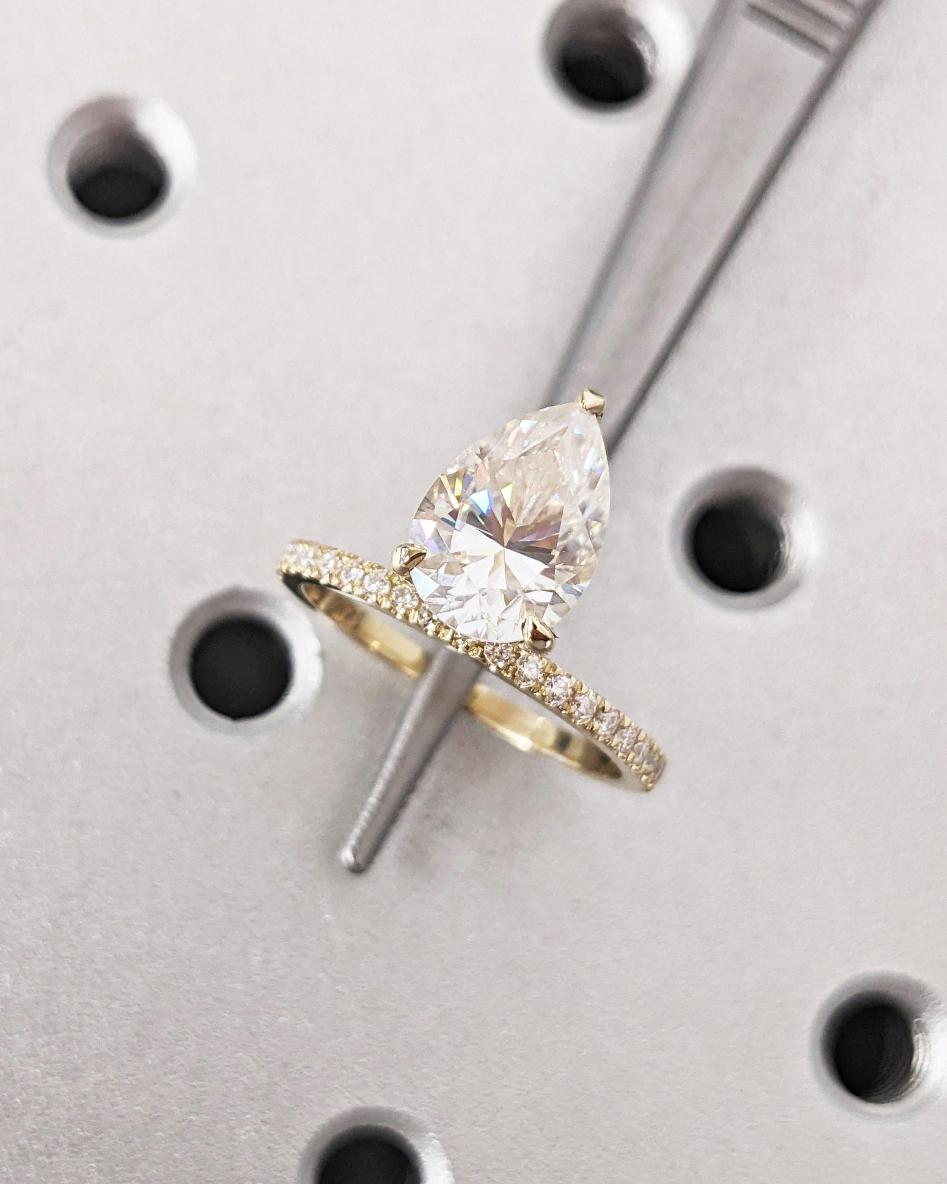 Asscher Three Stones Engagement Ring – 5.75 CT Moissanite Diamond