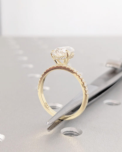 Asscher Three Stones Engagement Ring – 5.75 CT Moissanite Diamond