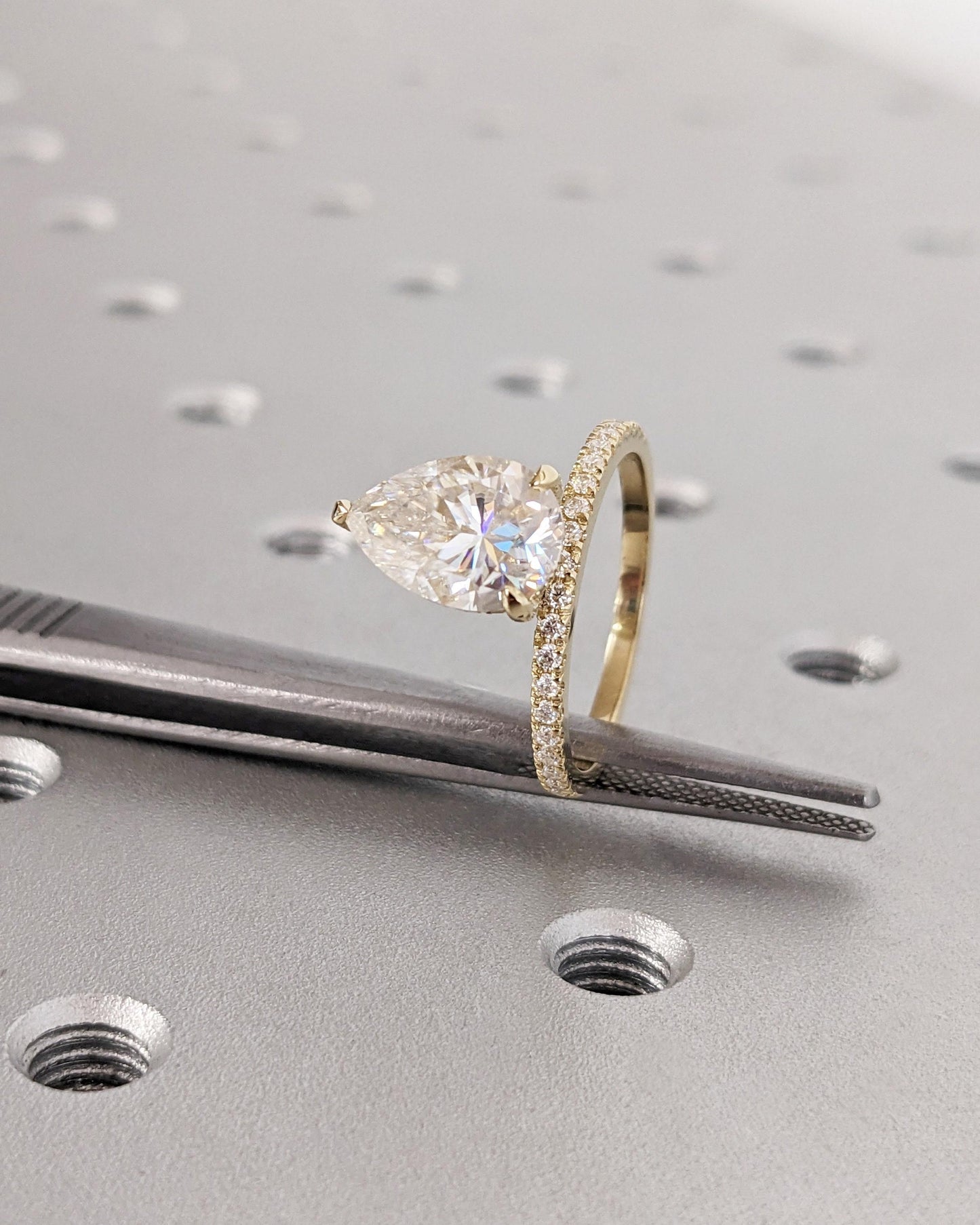 Asscher Three Stones Engagement Ring – 5.75 CT Moissanite Diamond