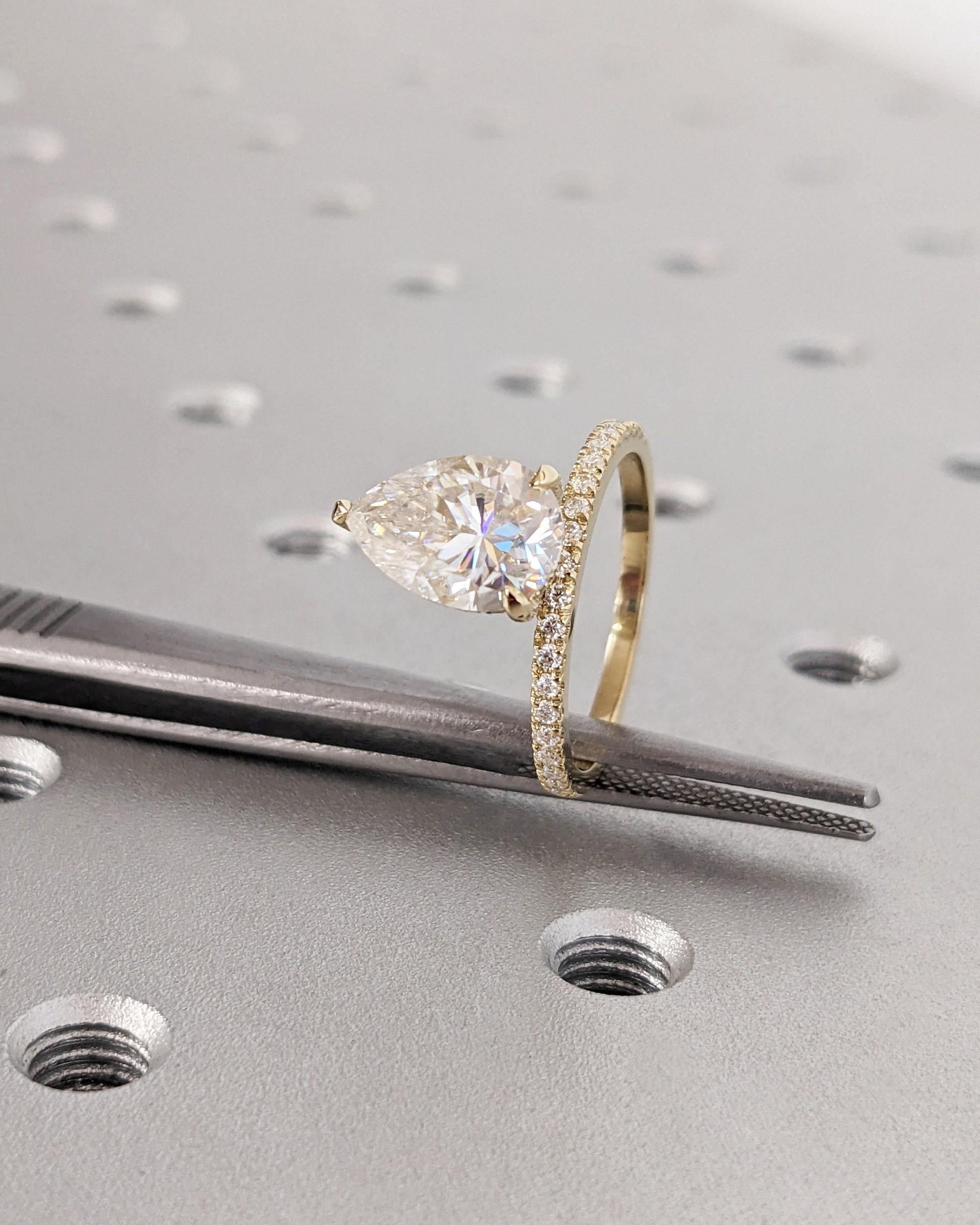 Asscher Three Stones Engagement Ring – 5.75 CT Moissanite Diamond