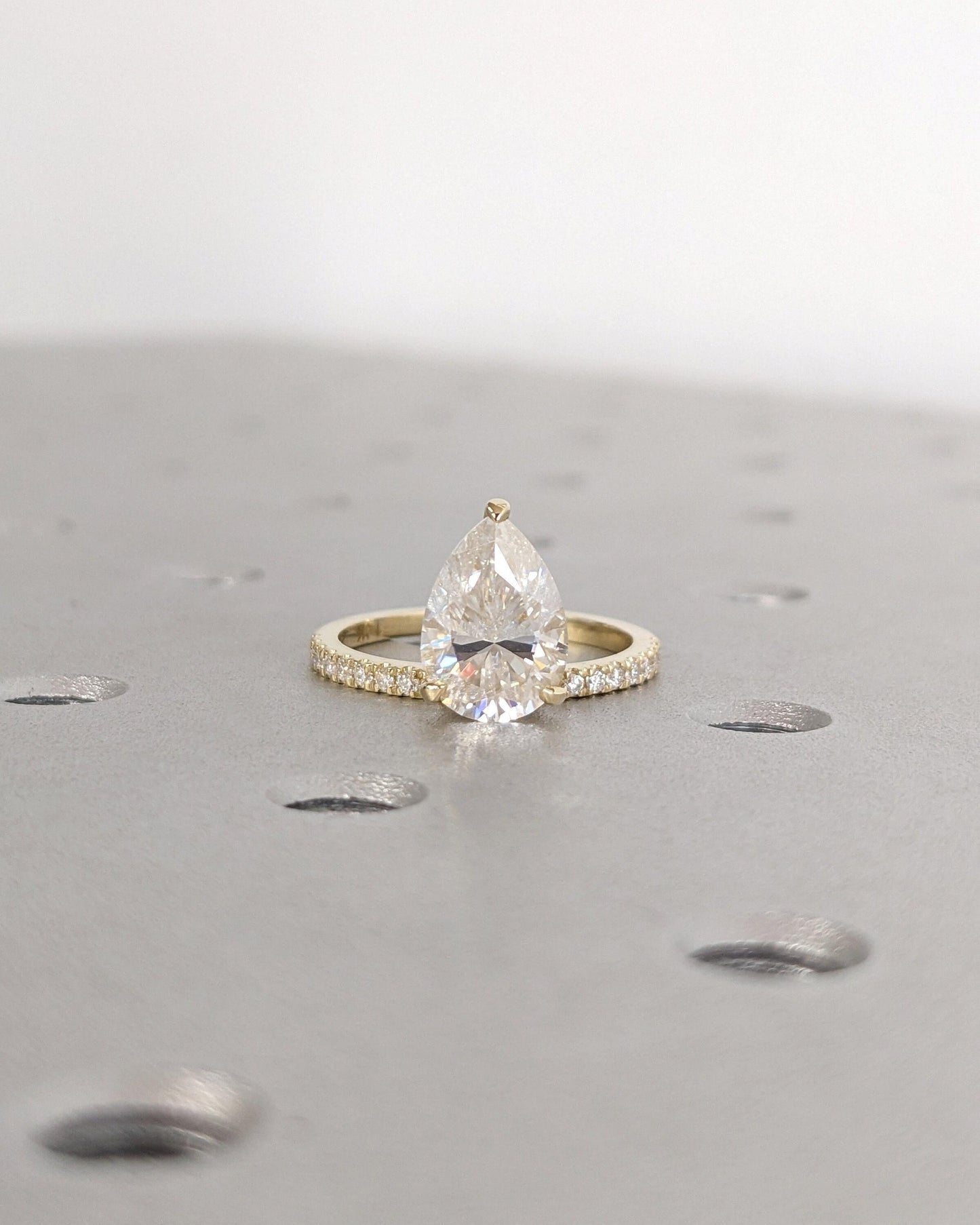 Asscher Three Stones Engagement Ring – 5.75 CT Moissanite Diamond