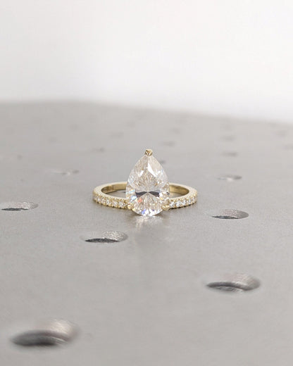Asscher Three Stones Engagement Ring – 5.75 CT Moissanite Diamond