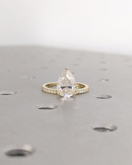 Asscher Three Stones Engagement Ring – 5.75 CT Moissanite Diamond