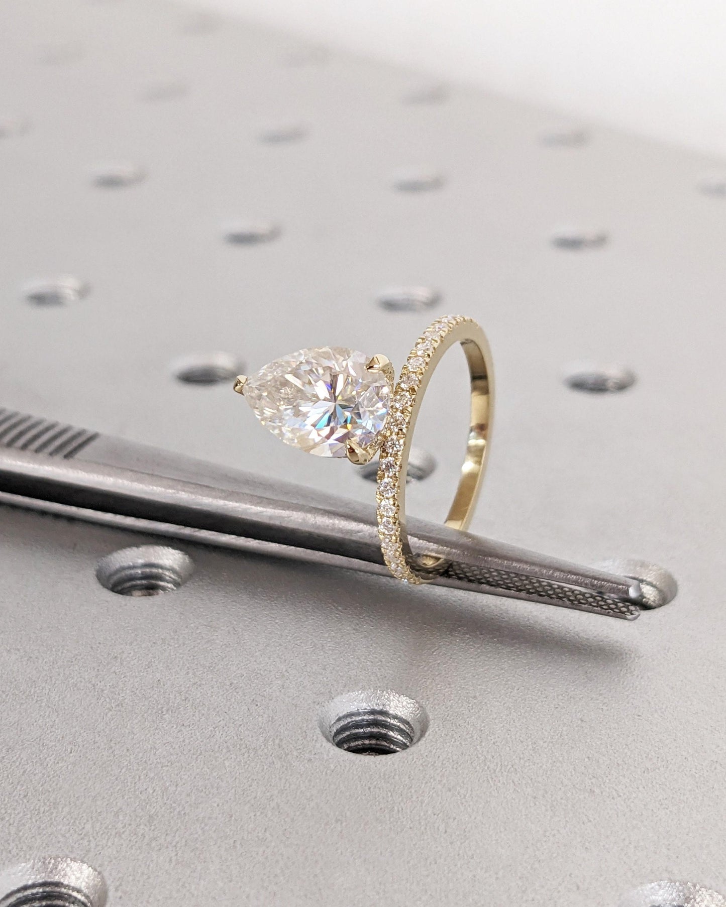 Asscher Three Stones Engagement Ring – 5.75 CT Moissanite Diamond