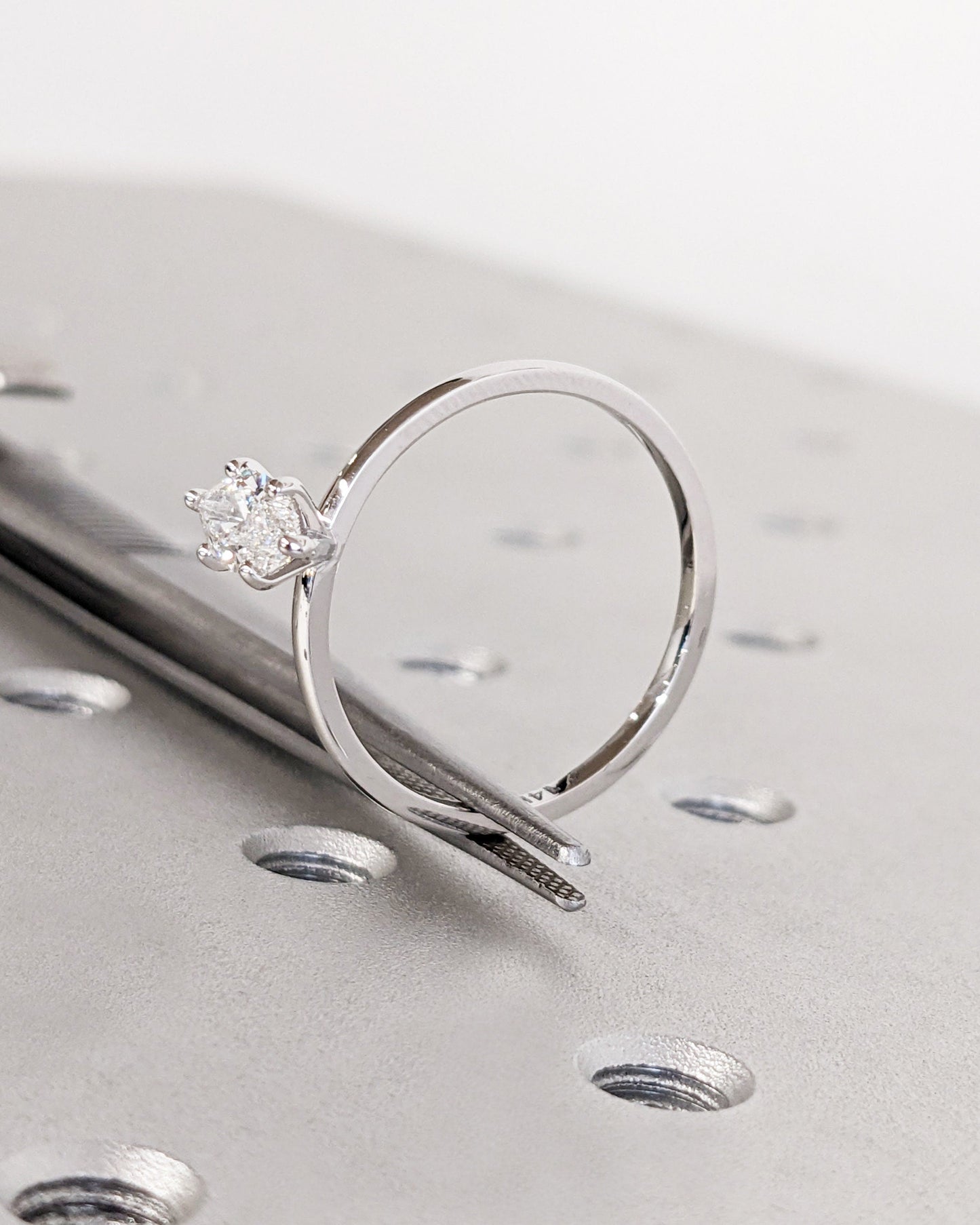 Asscher Three Stones Engagement Ring – 5.75 CT Moissanite Diamond