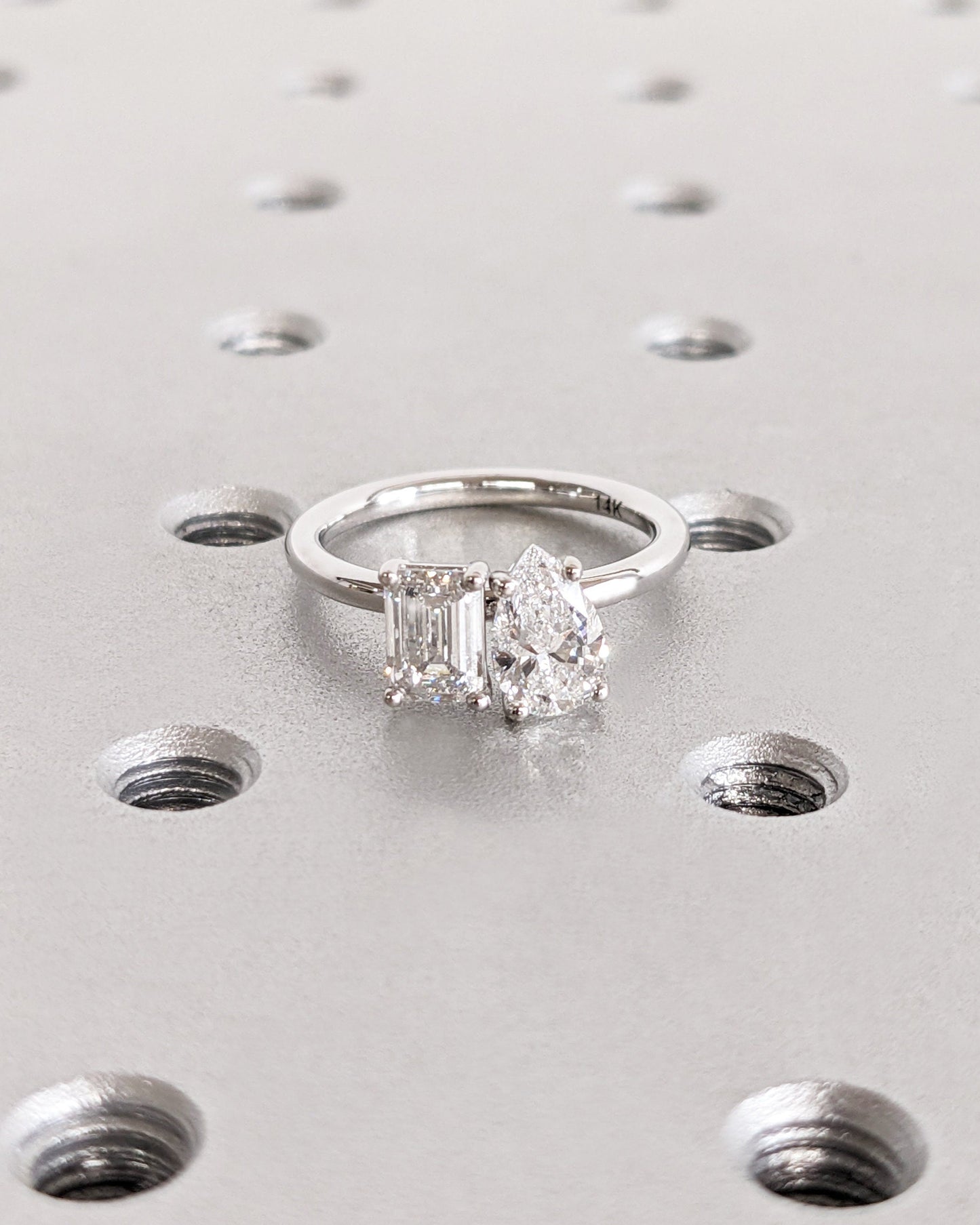 Asscher Three Stones Engagement Ring – 5.75 CT Moissanite Diamond