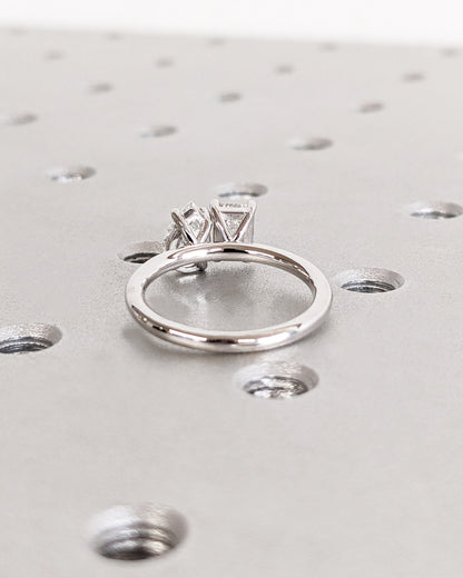 Asscher Three Stones Engagement Ring – 5.75 CT Moissanite Diamond