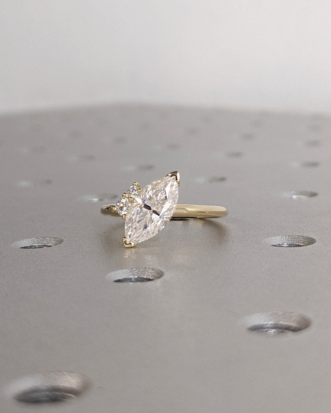 Asscher Three Stones Engagement Ring – 5.75 CT Moissanite Diamond
