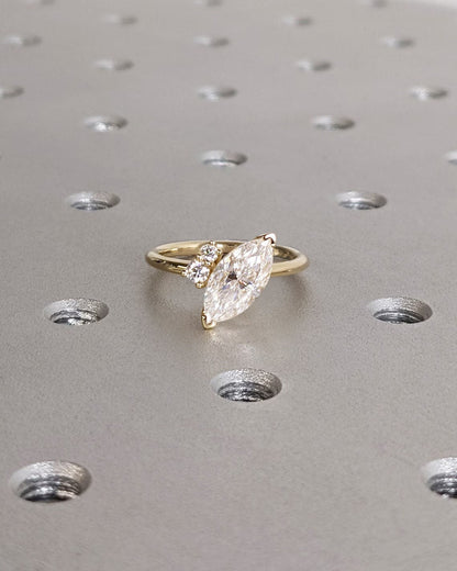 Asscher Three Stones Engagement Ring – 5.75 CT Moissanite Diamond