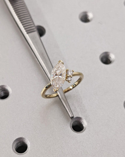 Asscher Three Stones Engagement Ring – 5.75 CT Moissanite Diamond