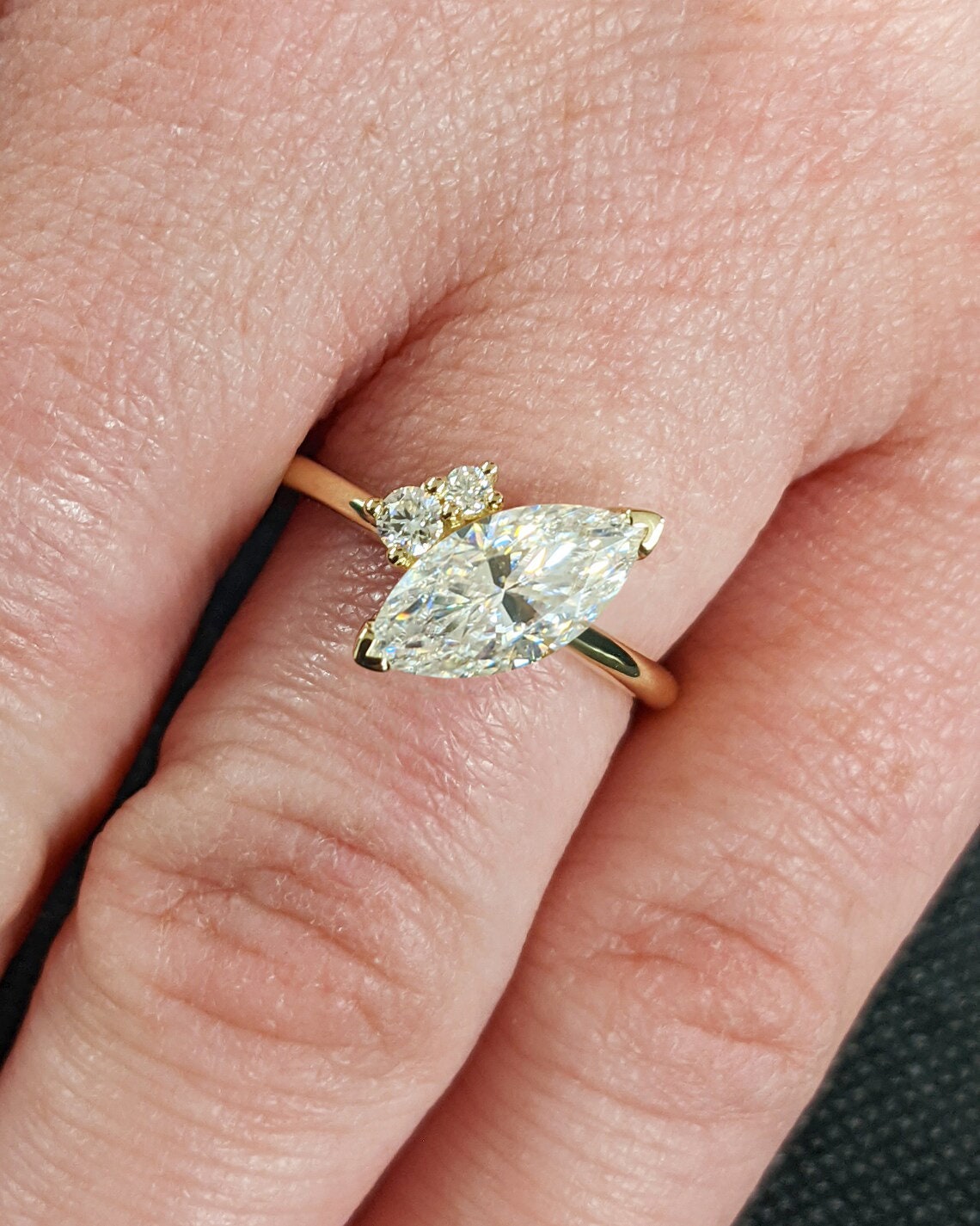 Asscher Three Stones Engagement Ring – 5.75 CT Moissanite Diamond
