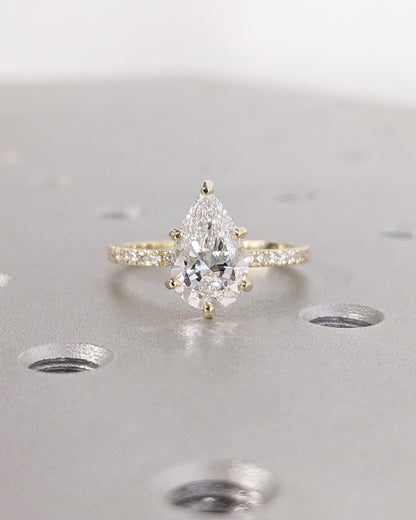 Asscher Three Stones Engagement Ring – 5.75 CT Moissanite Diamond